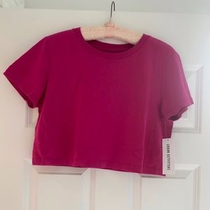 Urban outfitters hot pink crop top - new